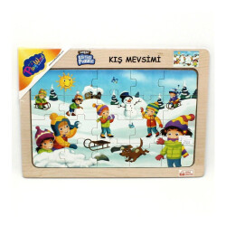 Playwood Ahşap Eğitici Puzzle Kış Mevsimi - 1