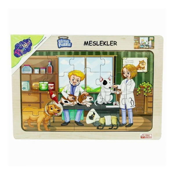 Ahşap Eğitici Puzzle Meslekler - 1