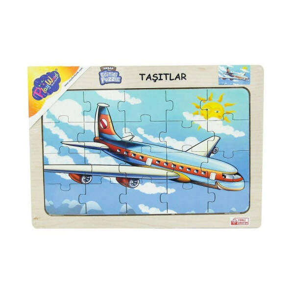 Ahşap Eğitici Puzzle Taşıtlar - 3