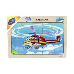 Ahşap Eğitici Puzzle Taşıtlar - 2