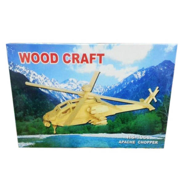 Ahşap Puzzle Apache Chopper - 2