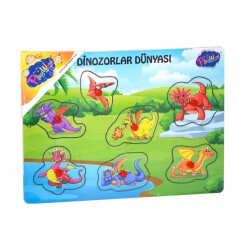 Ahşap Tutmalı Dinozor Dünyası Puzzle - 2