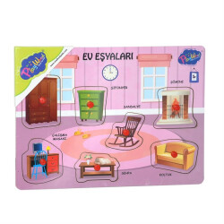 Ahşap Tutmalı Ev Eşyaları Puzzle - 3