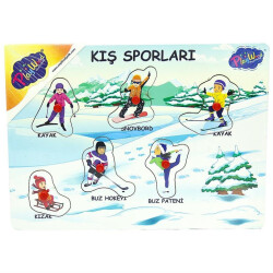 Ahşap Tutmalı Spor Puzzle - 4