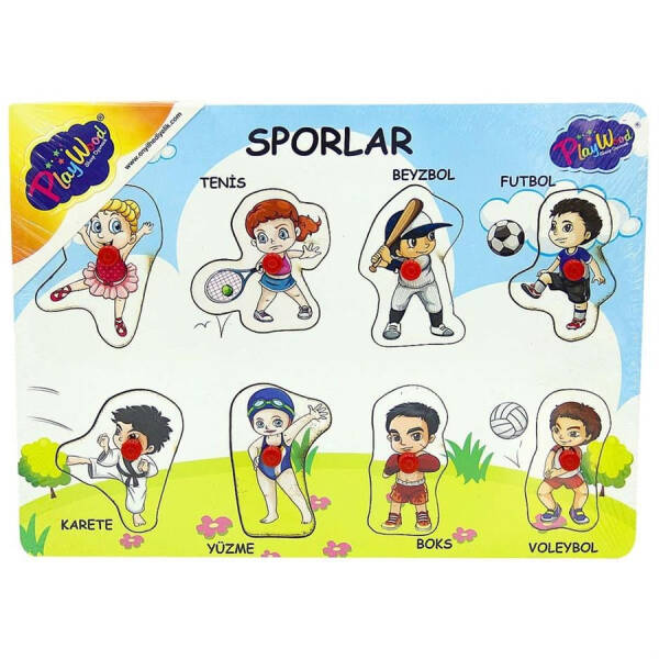 Ahşap Tutmalı Spor Puzzle - 3