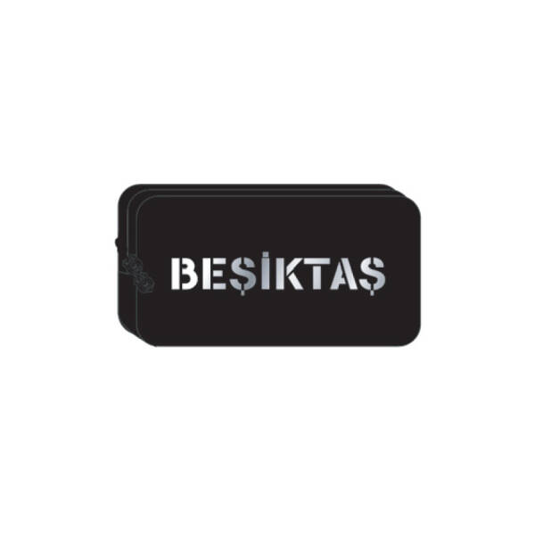 Beşiktaş Kaligrafik Baskılı Siyah Kalem Çantası - 1
