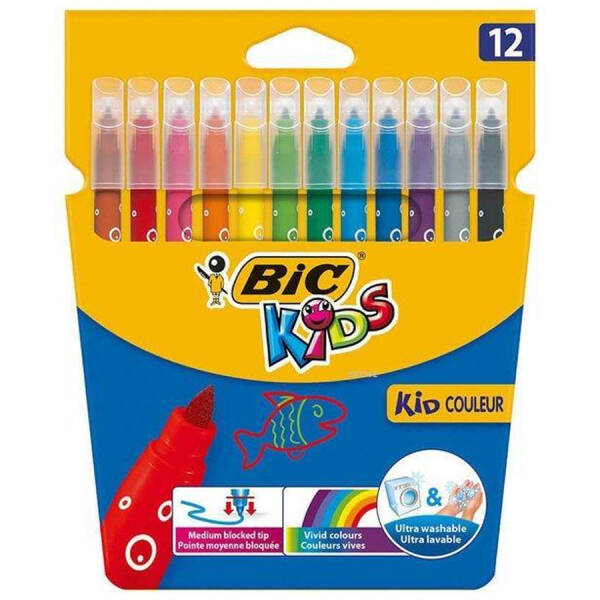 Bic Kid Couleur Keçeli Boya Kalemi 12 Renk - 1