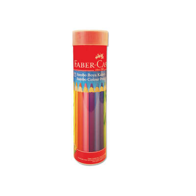 Faber Castell Boya Kalemi 12 Renk Jumbo Tam Boy Tü - 1