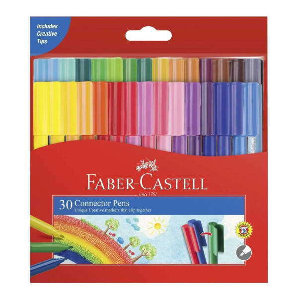 Faber-Castell Eğlenceli Keçeli Kalem 30 Renk - 1