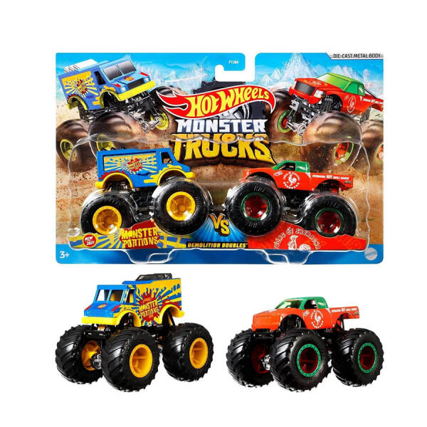 Hot Wheels Monster Trucks Güçlü İkili Arabalar - 1