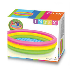 Intex Renkli Şişme Taban 3 Bölmeli Havuz 147x33 Cm - 1