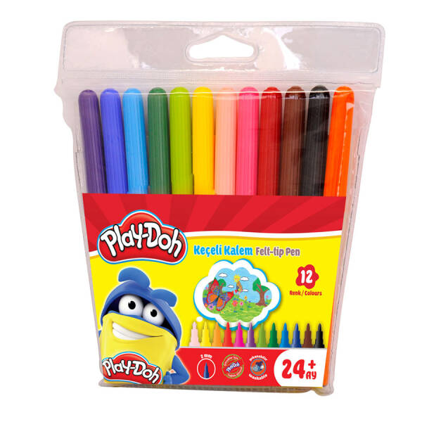 Play-Doh 12 Renk Keçeli Kalem - 1