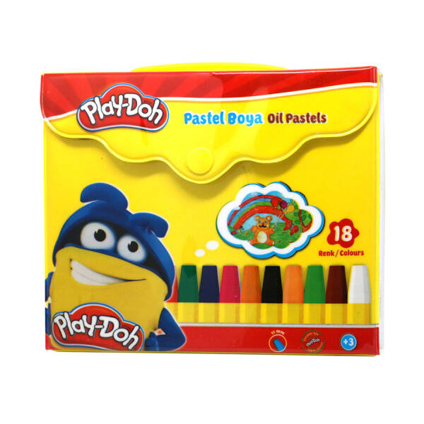 Play-Doh 18 Renk Pastel Boya Çantalı - 1
