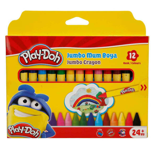 Play-Doh Jumbo Crayon Mum Boya 12 Renk - 1