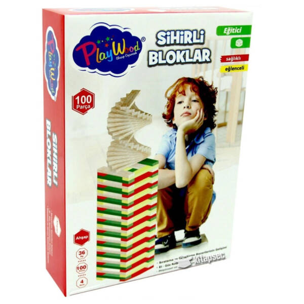 Playwood Ahşap Sihirli Bloklar 100 Parça - 1