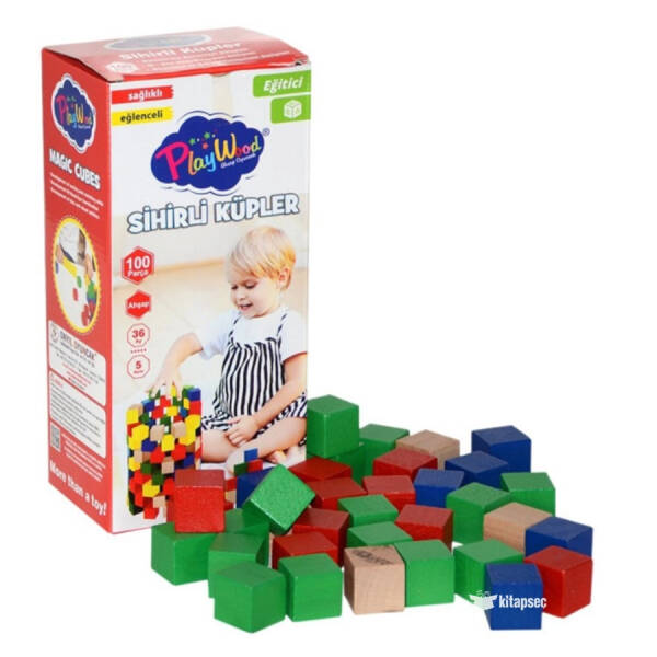 Playwood Ahşap Sihirli Küpler 100 Parça - 1