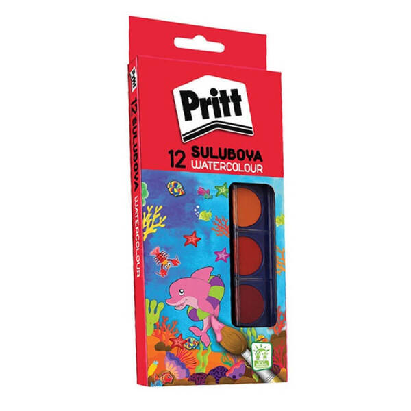 Pritt Büyük Boy Suluboya 12 Renk - 1