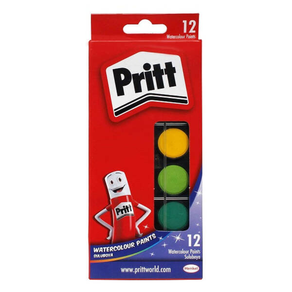 Pritt Küçük Boy Suluboya 12 Renk - 1