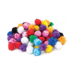 Puti Pom Pom 20mm Metalik - 2