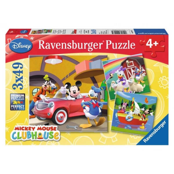 Ravensburger Mickey Club House Puzzle 3x49 Parça - 1