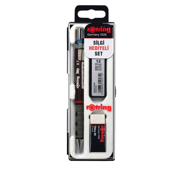 Rotring Tikky Versatil Okul Seti 0.7 Bordo - 1