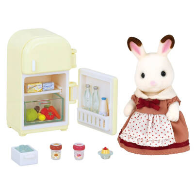 Sylvanian Çikolata Kulaklı Tavşan Anne ve Buzdolab - 2